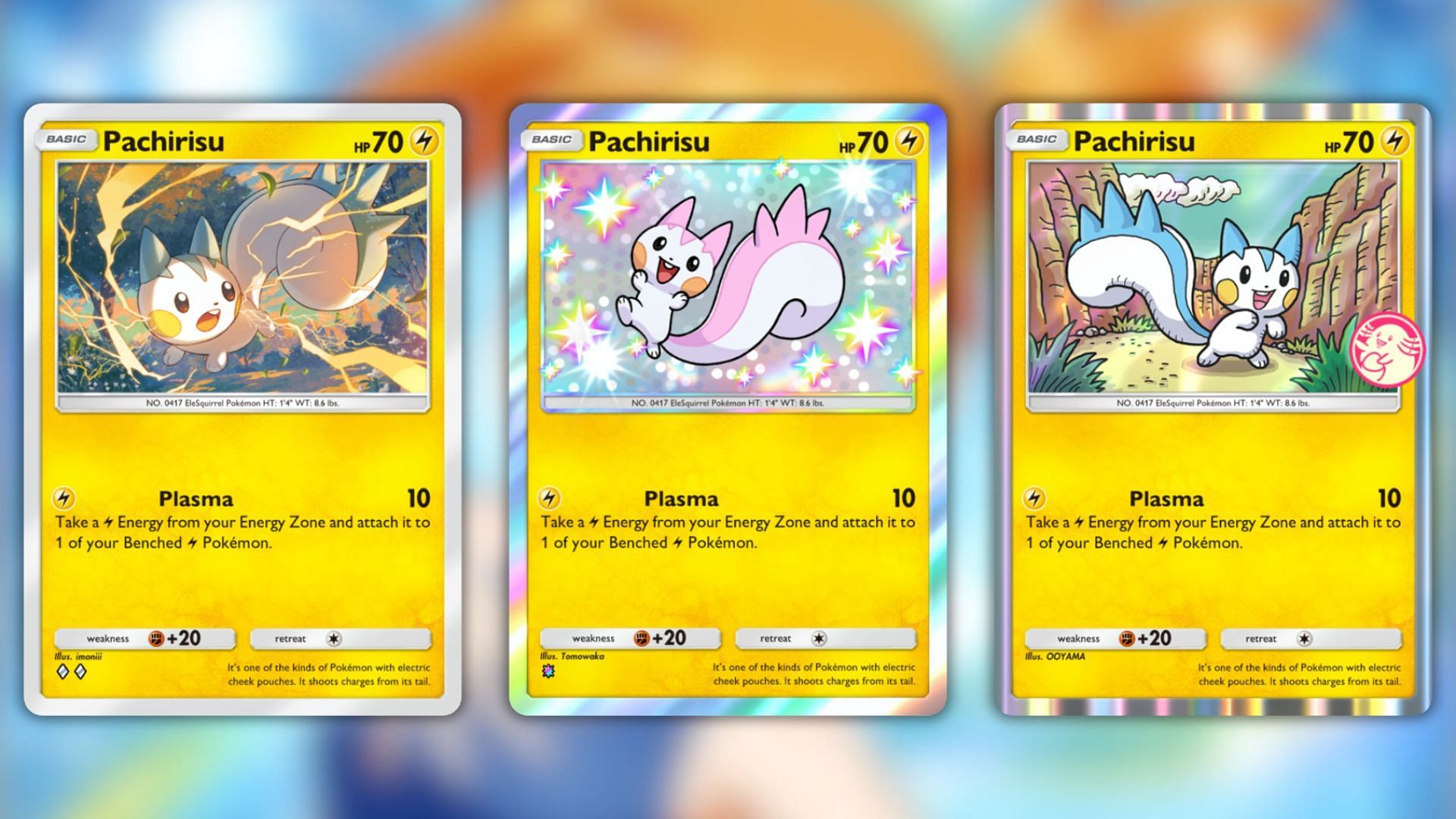 All Pachirisu variants in the game (Image via The Pokemon Company)
